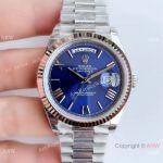 NEW Upgraded Copy Rolex DayDate ii Blue Face Stainless Steel President Watch V3